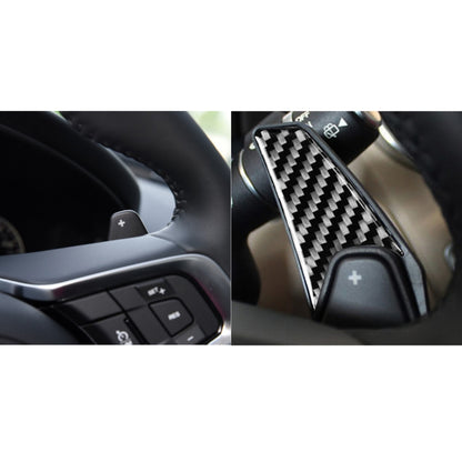 2 PCS Car Carbon Fiber Steering Wheel Paddle Decorative Stickers for Jaguar F-PACE X761 XE X760 XF X260 2016-2020, Left and Right Drive Universal -  by buy2fix | Online Shopping UK | buy2fix