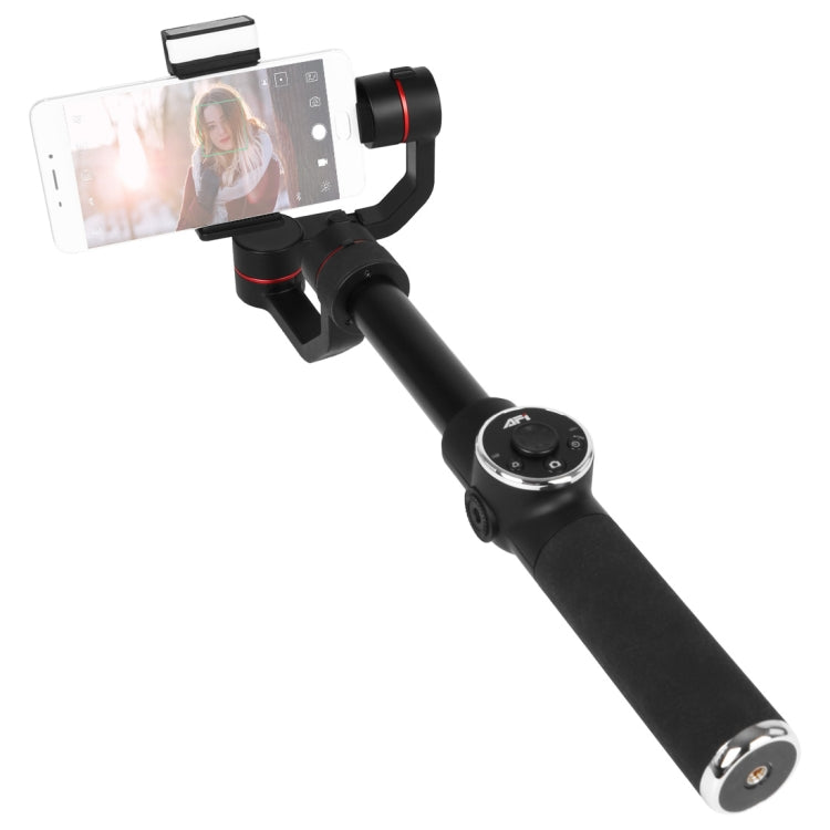 AFI V5 Smooth 3-Axis Handheld Aluminum Brushless Gimbal Stabilizer with Tripod Mount & Fill Light for Smartphones within 6 inch, Support Face Tracking(Black) - Consumer Electronics by buy2fix | Online Shopping UK | buy2fix