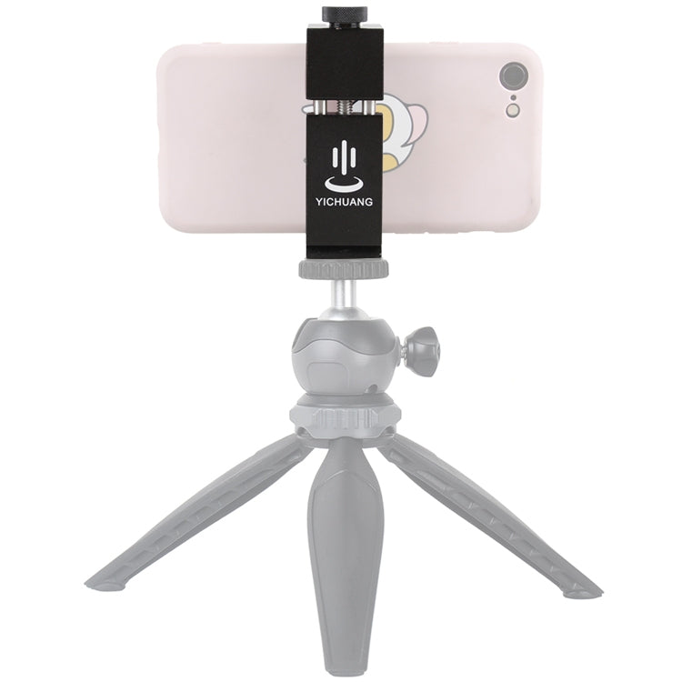 YICHUANG JH-01 Aluminum Alloy Phone Tripod Clip Holder Clamp Adapter for 65-95cm - Stand by YICHUANG | Online Shopping UK | buy2fix