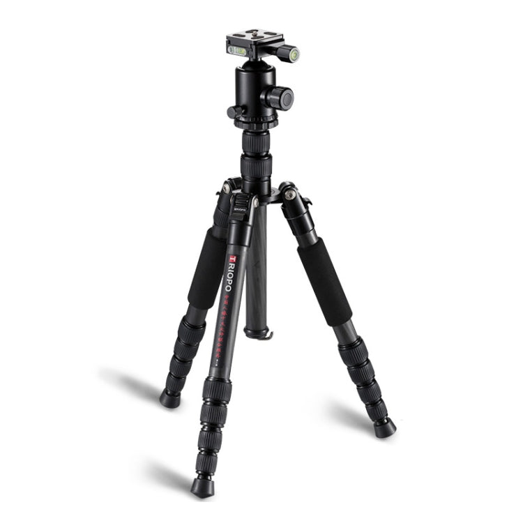 TRIOPO T259G+Q2 Adjustable Portable Carbon Fiber Tripod with Q-2 Ball Head for SLR Camera - Camera Accessories by TRIOPO | Online Shopping UK | buy2fix