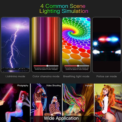 LUXCeO P7RGB Pro Colorful Photo LED Stick Video Light APP Control Adjustable Color Temperature Waterproof Handheld LED Fill Light with Remote Control - Camera Accessories by LUXCeO | Online Shopping UK | buy2fix