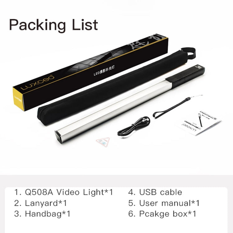 LUXCeO Q508A 8 Color Photo LED Stick Video Light Waterproof Handheld LED Fill Light Flash Lighting Lamp with Remote Control -  by LUXCeO | Online Shopping UK | buy2fix