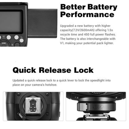 Godox V860 III-C 2.4GHz Wireless TTL II HSS Flash Speedlite for Canon(Black) - Camera Accessories by Godox | Online Shopping UK | buy2fix
