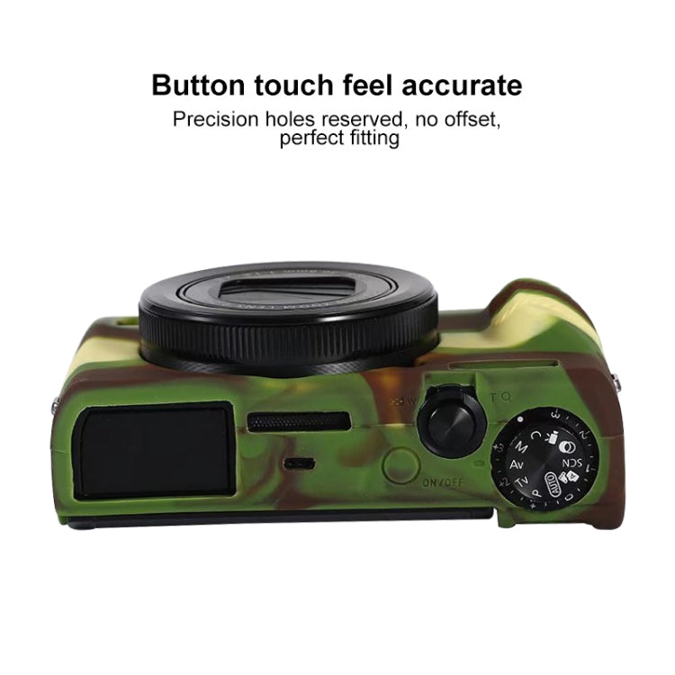 For Canon PowerShot G7 X Mark III / G7X III / G7X3 Soft Silicone Protective Case(Camouflage) - Camera Accessories by buy2fix | Online Shopping UK | buy2fix