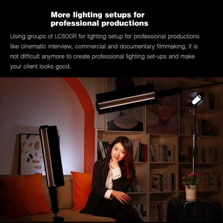 Godox LC500R RGB Full Color LED Light Stick Handheld Fill Light with Remote Control(UK Plug) - Camera Accessories by Godox | Online Shopping UK | buy2fix