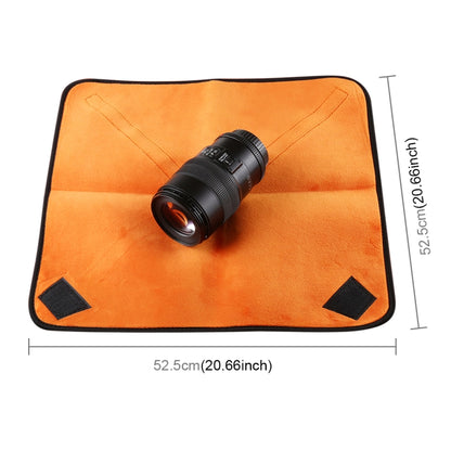 Hundred-folding Cloth Photography Camera SLR Liner Lens Bag Thickening Wrapped Cloth Plus Velvet, Size: 55x55cm (Orange) - Camera Accessories by buy2fix | Online Shopping UK | buy2fix