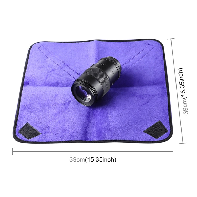 Hundred-folding Cloth Photography Camera SLR Liner Lens Bag Thickening Wrapped Cloth Plus Velvet, Size: 40x40cm (Purple) - Camera Accessories by buy2fix | Online Shopping UK | buy2fix