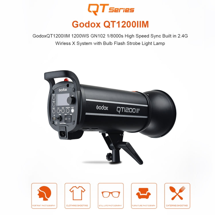 Godox QT1200IIM 1200Ws 1/8000s High Speed  Strobe Studio Flash Light(AU Plug) - Shoe Mount Flashes by Godox | Online Shopping UK | buy2fix