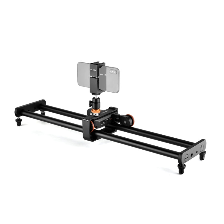 YELANGU L60E 60cm Slide Rail Track + L4 3-Wheel Video Dolly with Phone Clamp & Ballhead - Camera Slider by YELANGU | Online Shopping UK | buy2fix