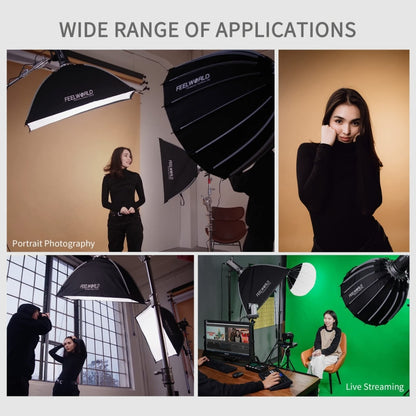 FEELWORLD FSR90 60x90cm Rectangular Softbox Quick Release Bowens Mount Diffuser -  by FEELWORLD | Online Shopping UK | buy2fix