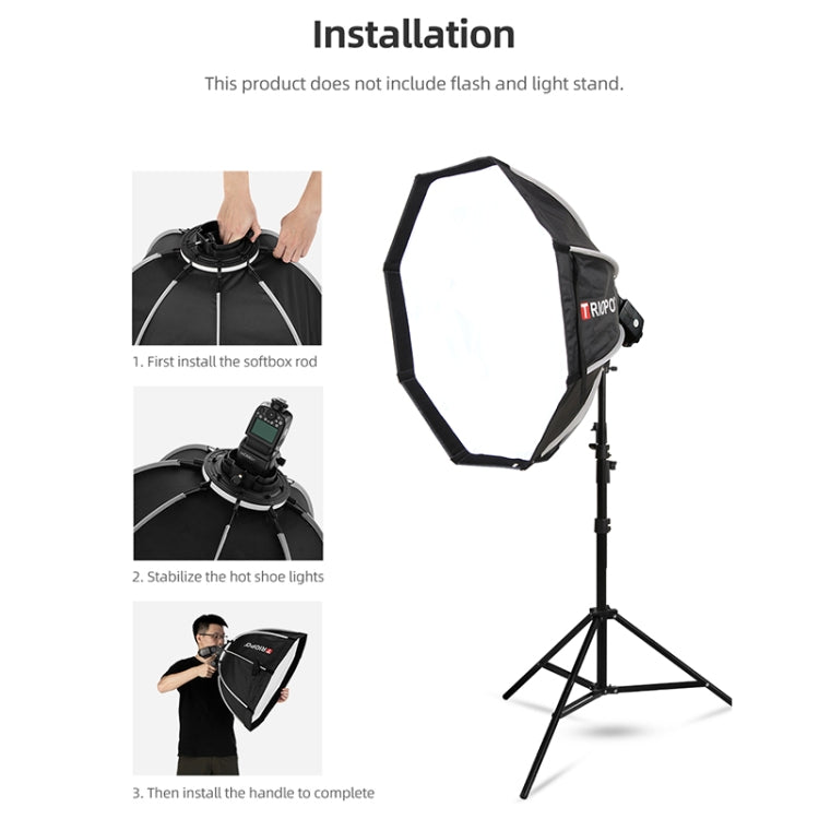 TRIOPO KX65 65cm Dome Speedlite Flash Octagon Parabolic Softbox Diffuser for Speedlite - Camera Accessories by TRIOPO | Online Shopping UK | buy2fix