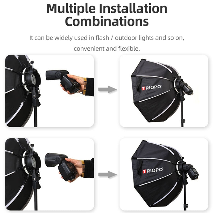 TRIOPO KX65 65cm Dome Speedlite Flash Octagon Parabolic Softbox Diffuser for Speedlite - Camera Accessories by TRIOPO | Online Shopping UK | buy2fix