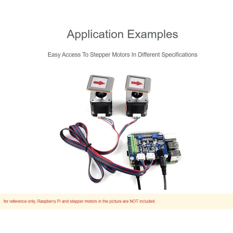 Waveshare HRB8825 Stepper Motor HAT For Raspberry Pi, Drives Two Stepper Motors, Up To 1/32 Microstepping - Modules Expansions Accessories by WAVESHARE | Online Shopping UK | buy2fix