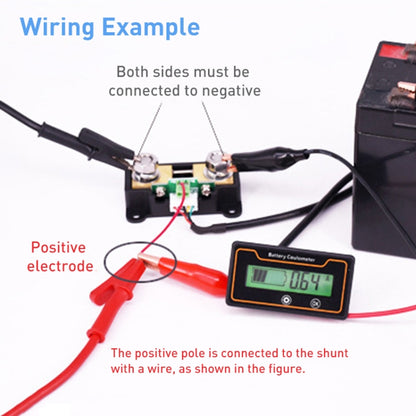 2m 50A 12V 48V Digital Display DC Current Voltmeter Lead-Acid Lithium Battery Charge Meter - Consumer Electronics by buy2fix | Online Shopping UK | buy2fix