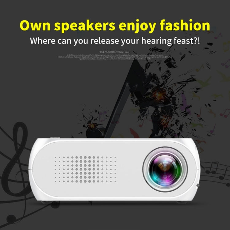 YG320 320*240 Mini LED Projector Home Theater, Support HDMI & AV & SD & USB (White) - Mini Projector by buy2fix | Online Shopping UK | buy2fix