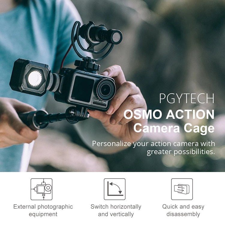 PGYTECH P-11B-010 Sports Camera Rabbit Cage Accessory Vlog for DJI Osmo Action - Protection Frame by PGYTECH | Online Shopping UK | buy2fix