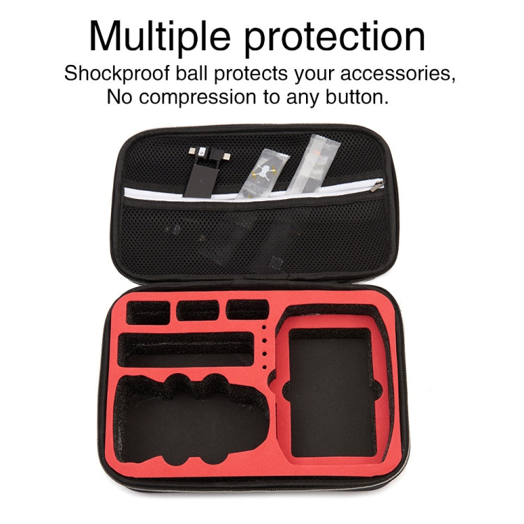 For DJI Mini 2 SE Shockproof Carrying Hard Case Storage Bag, Size: 21.5 x 29.5 x 10cm (Black Red) - DJI & GoPro Accessories by buy2fix | Online Shopping UK | buy2fix