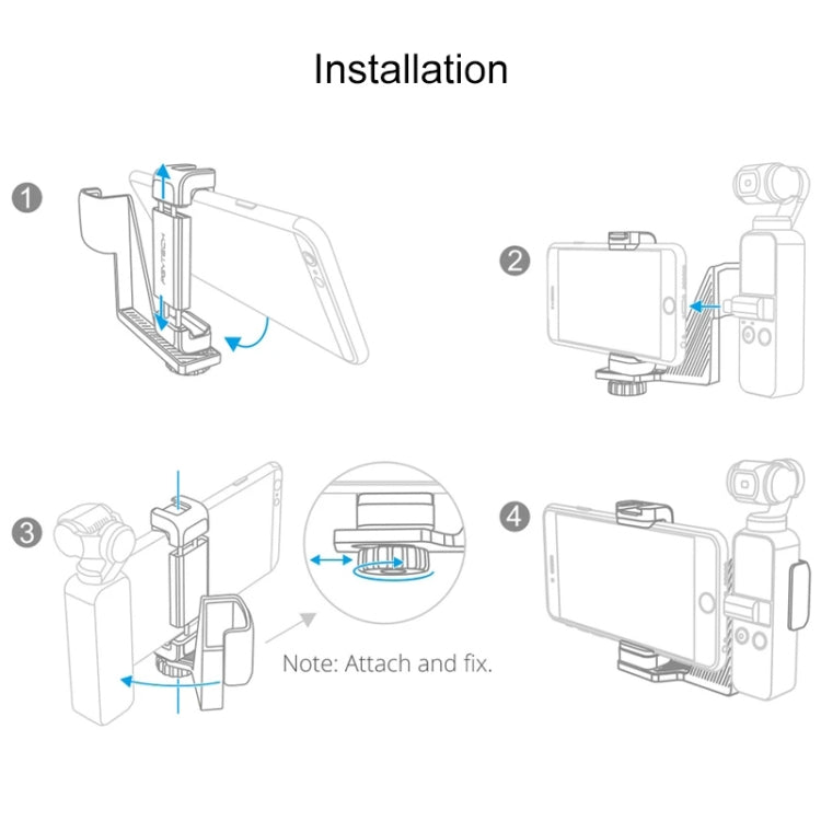 PGYTECH P-18C-027 Mobile Phone Fixing Bracket Clip Set for DJI OSMO Pocket - DJI & GoPro Accessories by PGYTECH | Online Shopping UK | buy2fix