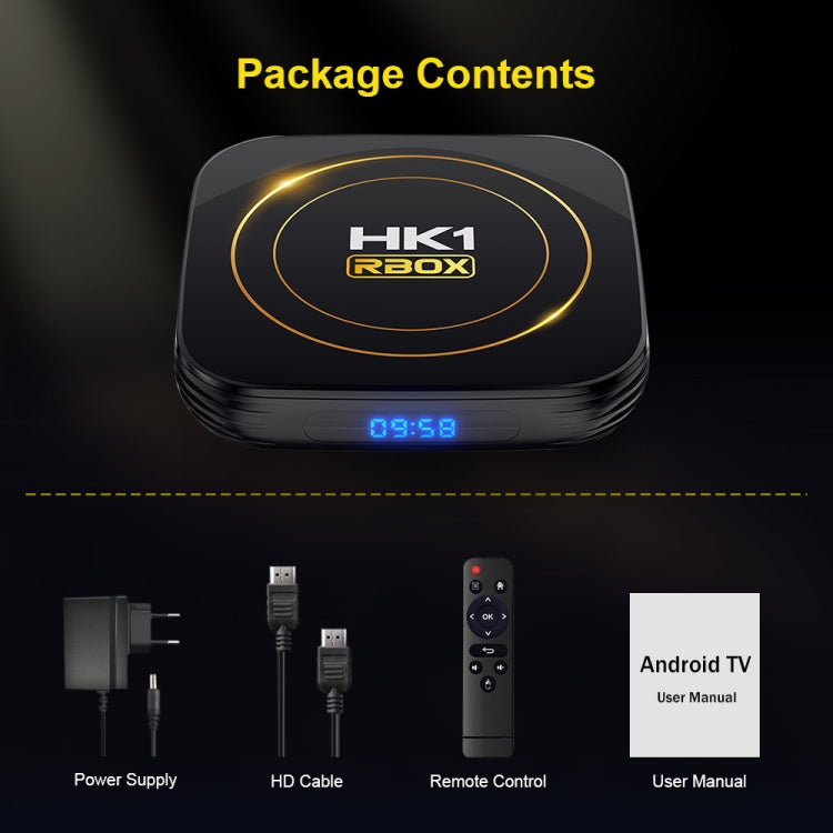 HK1 RBOX-H8S 4K Ultra HD Android 12.0 Smart TV Box with Remote Control, Allwinner H618 Quad-Core, 2GB+16GB(US Plug) - Others by buy2fix | Online Shopping UK | buy2fix