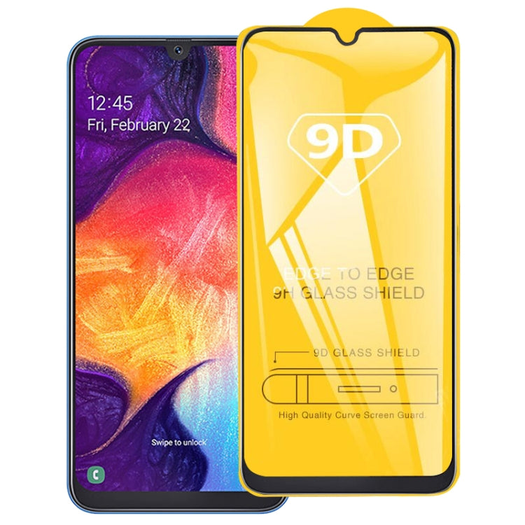 9D Full Glue Full Screen Tempered Glass Film For Galaxy A20 & A30 & A50 & M30 - Samsung Accessories by buy2fix | Online Shopping UK | buy2fix