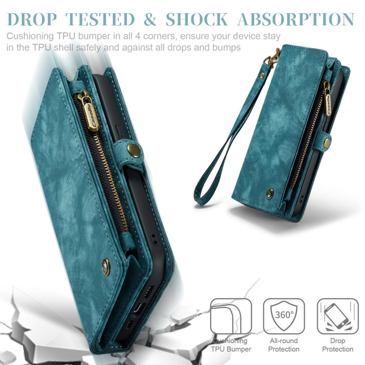 For iPhone 11 CaseMe-008 Detachable Multifunctional Horizontal Flip Leather Case with Card Slot & Holder & Zipper Wallet & Photo Frame (Blue) - Apple Accessories by CaseMe | Online Shopping UK | buy2fix