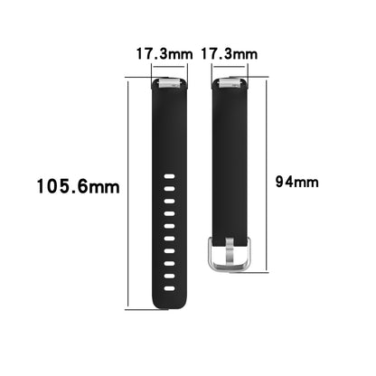 For Fitbit Inspire 2 TPE Watch Band, Size:S(Black) - Smart Wear by buy2fix | Online Shopping UK | buy2fix