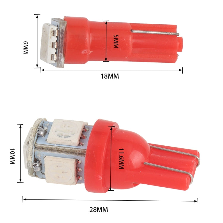 70 PCS T5 / T10 Car Modification LED Indicator Light with T5 / T10 Lamp Holder - In Car by buy2fix | Online Shopping UK | buy2fix