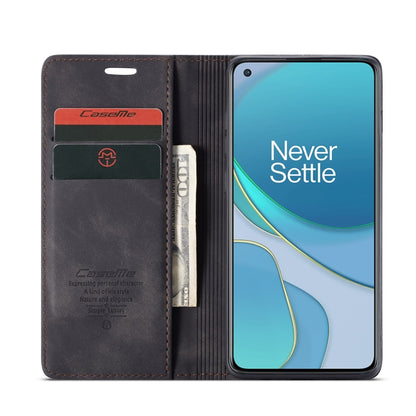 For OnePlus 8T CaseMe-013 Multifunctional Retro Frosted Horizontal Flip Leather Case with Card Slot & Holder & Wallet(Black) - OnePlus Cases by CaseMe | Online Shopping UK | buy2fix