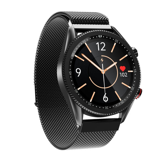 M98 1.28 inch IPS Color Screen IP67 Waterproof Smart Watch, Support Sleep Monitor / Heart Rate Monitor / Bluetooth Call, Style:Steel Strap(Black) - Smart Wear by buy2fix | Online Shopping UK | buy2fix