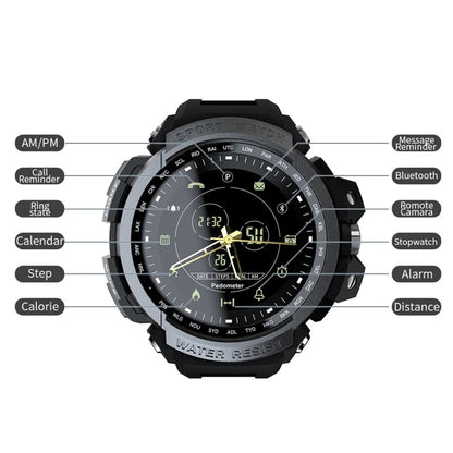 Lokmat MK28 1.4 inch FSTN Screen IP68 Waterproof Smart Watch, Support Information Reminder / Remote Camera / Sport Record(Black) - Smart Watches by Lokmat | Online Shopping UK | buy2fix