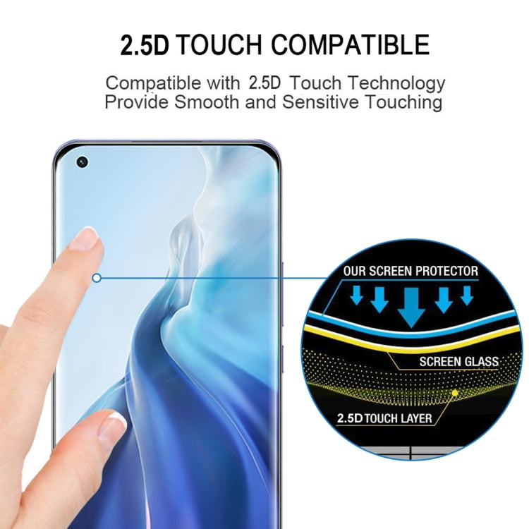 For Xiaomi Mi 11 / 11 Ultra (Edge Glue) 9H HD 3D Curved Edge Tempered Glass Film(Black) - Xiaomi Accessories by buy2fix | Online Shopping UK | buy2fix