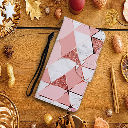 For Samsung Galaxy A02s(EU Edition) Colored Drawing Pattern Horizontal Flip Leather Case with Holder & Card Slots & Wallet & Lanyard(Marble) - Galaxy Phone Cases by ViLi | Online Shopping UK | buy2fix