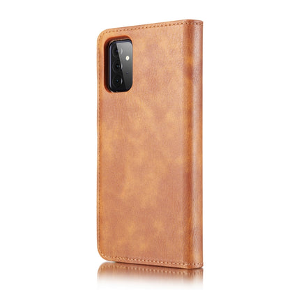 For Samsung Galaxy A72 5G / 4G DG.MING Crazy Horse Texture Flip Detachable Magnetic Leather Case with Holder & Card Slots & Wallet(Brown) - Galaxy Phone Cases by DG.MING | Online Shopping UK | buy2fix