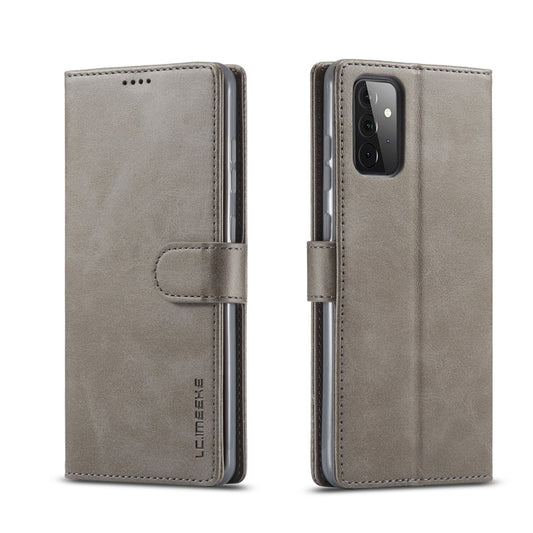 For Samsung Galaxy A72 5G / 4G LC.IMEEKE Calf Texture Horizontal Flip Leather Case with Holder & Card Slots & Wallet(Grey) - Galaxy Phone Cases by LC.IMEEKE | Online Shopping UK | buy2fix