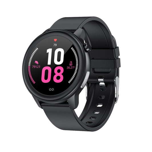 E80 1.3 inch TFT Color Screen IP68 Waterproof Smart Bracelet, Support Blood Oxygen Monitoring / Body Temperature Monitoring / Heart Rate Monitoring, Style:Silicone Strap(Black) - Smart Wear by buy2fix | Online Shopping UK | buy2fix