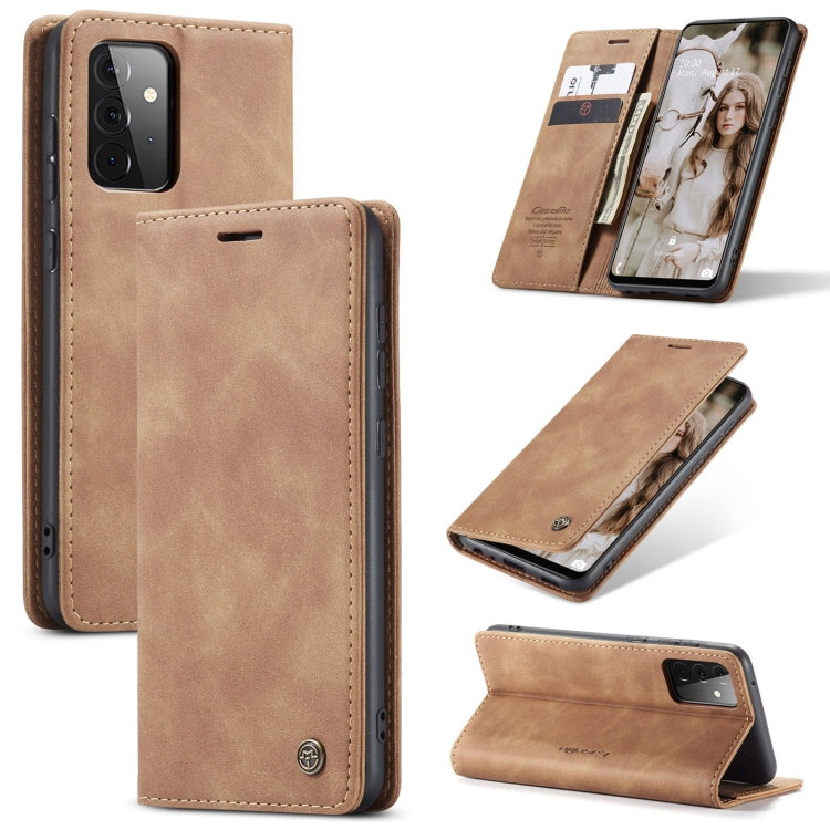 For Samsung Galaxy A72 5G / 4G CaseMe 013 Multifunctional Horizontal Flip Leather Case with Holder & Card Slot & Wallet(Brown) - Galaxy Phone Cases by CaseMe | Online Shopping UK | buy2fix