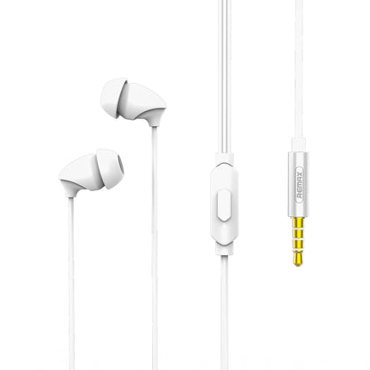 REMAX RM-588 In-Ear Stereo Sleep Earphone with Wire Control & MIC & Support Hands-free(White) - Normal Style Earphone by REMAX | Online Shopping UK | buy2fix