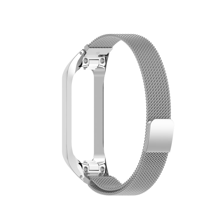 For Samsung Galaxy Fit 2 SM-R220 Milanese Watch Band(Silver) - Smart Wear by buy2fix | Online Shopping UK | buy2fix
