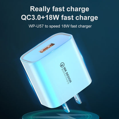 WK WP-U57 Max 18W Maxspeed QC3.0 Fast Charger +  USB to Micro USB Data Cable, Plug Type:UK Plug - USB Charger by WK | Online Shopping UK | buy2fix