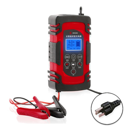 DEMUDA DC-80 Car Battery Charger 12V/24V Intelligent Pulse Repair Type Lead-acid Battery, Plug Type:US Plug(Red) - In Car by buy2fix | Online Shopping UK | buy2fix