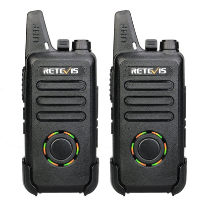 1 Pair RETEVIS RT22S US Frequency 22CHS FRS License-free Two Way Radio Handheld Walkie Talkie, US Plug(Black) - Handheld Walkie Talkie by RETEVIS | Online Shopping UK | buy2fix