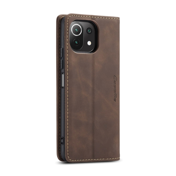 For Xiaomi Mi 11 Lite CaseMe 013 Multifunctional Horizontal Flip Leather Case, with Card Slot & Holder & Wallet(Coffee) - Xiaomi Cases by CaseMe | Online Shopping UK | buy2fix