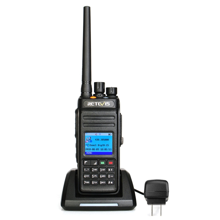 RETEVIS RT83 10W 400-470MHz 1024CHS Waterproof DMR Digital Dual Time Two Way Radio Walkie Talkie, GPS Version(Black) - Handheld Walkie Talkie by RETEVIS | Online Shopping UK | buy2fix