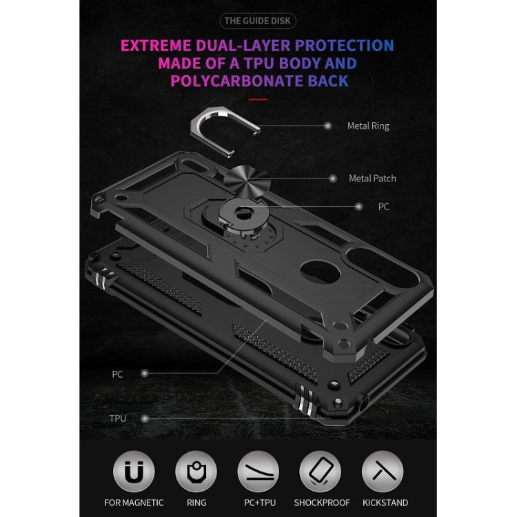 For Motorola Moto E7 Power (2021) Shockproof TPU + PC Protective Case with 360 Degree Rotating Holder(Black) - Motorola Cases by buy2fix | Online Shopping UK | buy2fix