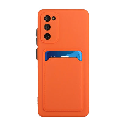 For Samsung Galaxy S20 FE Card Slot Design Shockproof TPU Protective Case(Orange) - Galaxy S20 FE Cases by buy2fix | Online Shopping UK | buy2fix