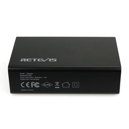 RETEVIS RTC501 40W / 8A 5 Ports USB Multi-function Charger Desktop Charging Station for H-777/RT27/RT7/RT22/H-777S - Batteries & Chargers by RETEVIS | Online Shopping UK | buy2fix