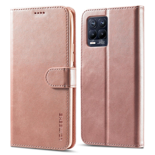 For OPPO Realme 8 / 8 Pro LC.IMEEKE Calf Texture Horizontal Flip Leather Case, with Holder & Card Slots & Wallet(Rose Gold) - Realme Cases by LC.IMEEKE | Online Shopping UK | buy2fix