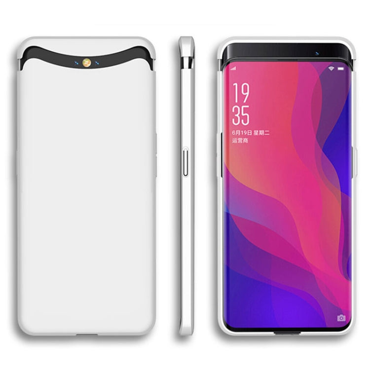 For OPPO Find X GKK Magnetic Liftable Straight Edge Ultra-thin Full Coverage Protective Case(White) - OPPO Cases by GKK | Online Shopping UK | buy2fix