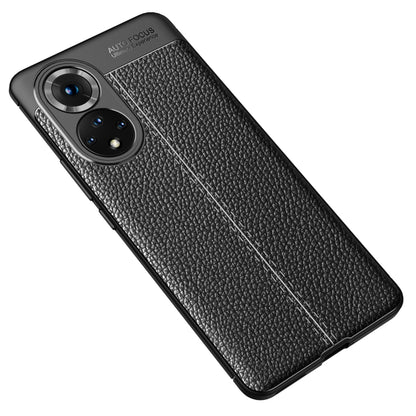 For Honor 50 Litchi Texture TPU Shockproof Case(Black) - Mobile Accessories by buy2fix | Online Shopping UK | buy2fix