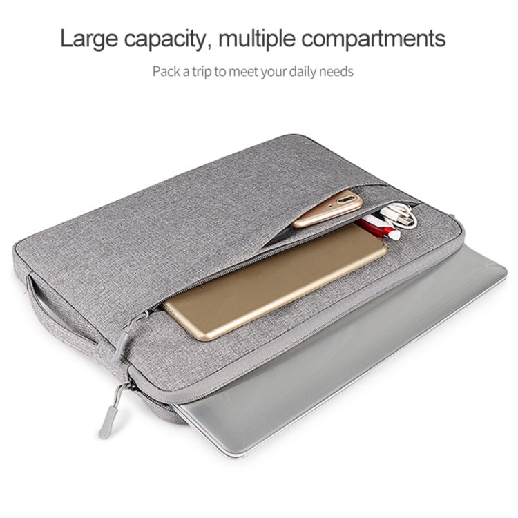 ND01DS Polyester Notebook Laptop Liner Bag with Small Bag, Size:13.3 inch(Hemp Grey) - 13.3 inch by buy2fix | Online Shopping UK | buy2fix